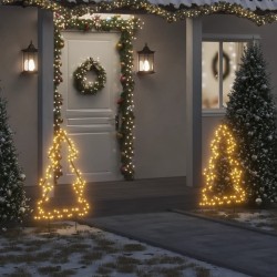 vidaXL Árbol de Navidad luces decorativas con estacas 115 LED 90 cm