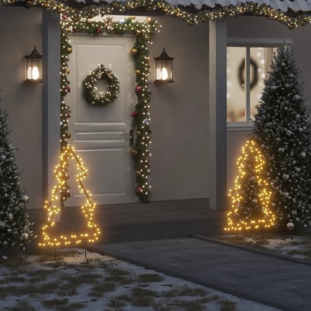 vidaXL Árbol de Navidad luces decorativas con estacas 115 LED 90 cm