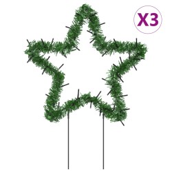 vidaXL Estrella de luz decorativa Navidad con estacas 50 LED 29 cm