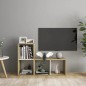 vidaXL Muebles de salón 2 pzas madera ingeniería blanco y roble Sonoma