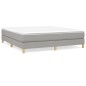 vidaXL Estructura de cama box spring tela gris claro 160x200 cm
