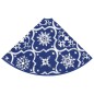 vidaXL Falda del árbol de Navidad de lujo con calcetín tela azul 90 cm