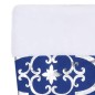 vidaXL Falda del árbol de Navidad de lujo con calcetín tela azul 90 cm