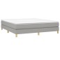 vidaXL Estructura de cama box spring tela gris claro 160x200 cm