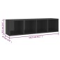 vidaXL Muebles de salón 3 piezas madera de ingeniería gris brillo