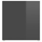 vidaXL Muebles de salón 3 piezas madera ingeniería gris brillo