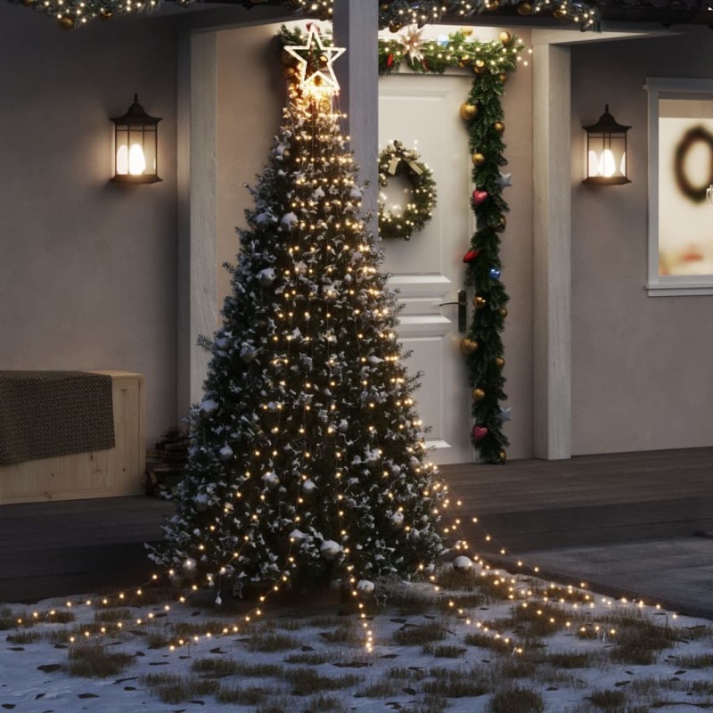 vidaXL Luces para árbol de Navidad 320 LEDs blanco cálido 375 cm vidaXL Luces para árbol de Navidad 320 LEDs blanco cálido 375 cm