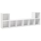 vidaXL Muebles de salón 4 piezas madera de ingeniería blanco brillo vidaXL Muebles de salón 4 piezas madera de ingeniería blanco brillo