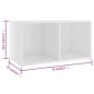 vidaXL Muebles de salón 4 piezas madera de ingeniería blanco brillo vidaXL Muebles de salón 4 piezas madera de ingeniería blanco brillo