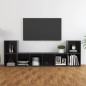 vidaXL Muebles de salón 3 piezas madera de ingeniería gris