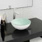vidaXL Lavabo de vidrio templado blanco 30x12 cm vidaXL Lavabo de vidrio templado blanco 30x12 cm