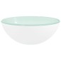 vidaXL Lavabo de vidrio templado blanco 30x12 cm vidaXL Lavabo de vidrio templado blanco 30x12 cm