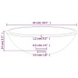 vidaXL Lavabo de vidrio templado rojo 42x14 cm