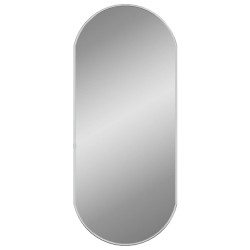 vidaXL Espejo de pared ovalado plateado 70x30 cm