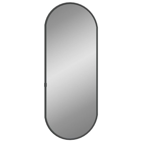 vidaXL Espejo de pared ovalado negro 50x20 cm