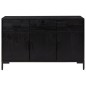 vidaXL Aparador de madera maciza de pino negro 110x35x70 cm
