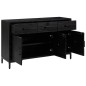vidaXL Aparador de madera maciza de pino negro 110x35x70 cm
