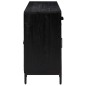 vidaXL Aparador de madera maciza de pino negro 110x35x70 cm