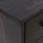 vidaXL Aparador de madera maciza de pino negro 110x35x70 cm