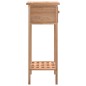 vidaXL Mesa auxiliar con cajón madera maciza nogal 25x25x60 cm vidaXL Mesa auxiliar con cajón madera maciza nogal 25x25x60 cm
