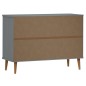 vidaXL Mesita de noche MOLDE madera maciza de pino gris 113x40x80 cm vidaXL Mesita de noche MOLDE madera maciza de pino gris 113x40x80 cm