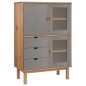 vidaXL Aparador OTTA madera maciza pino marrón y gris 85x43x125 cm vidaXL Aparador OTTA madera maciza pino marrón y gris 85x43x125 cm