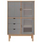 vidaXL Aparador OTTA madera maciza pino marrón y gris 85x43x125 cm vidaXL Aparador OTTA madera maciza pino marrón y gris 85x43x125 cm