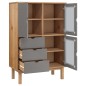 vidaXL Aparador OTTA madera maciza pino marrón y gris 85x43x125 cm vidaXL Aparador OTTA madera maciza pino marrón y gris 85x43x125 cm