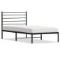vidaXL Estructura de cama con cabecero metal negro 80x200 cm vidaXL Estructura de cama con cabecero metal negro 80x200 cm