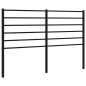 vidaXL Cabecero de metal negro 140 cm vidaXL Cabecero de metal negro 140 cm