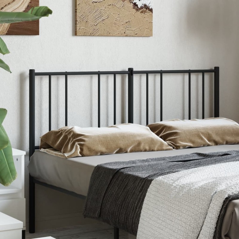 vidaXL Cabecero de metal negro 140 cm vidaXL Cabecero de metal negro 140 cm