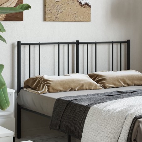 vidaXL Cabecero de metal negro 140 cm