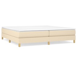 vidaXL Estructura de cama box spring tela color crema 200x200 cm