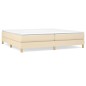 vidaXL Estructura de cama box spring tela color crema 200x200 cm vidaXL Estructura de cama box spring tela color crema 200x200 cm