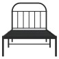 vidaXL Estructura de cama con cabecero metal negro 80x200 cm vidaXL Estructura de cama con cabecero metal negro 80x200 cm
