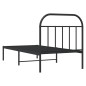 vidaXL Estructura de cama con cabecero metal negro 80x200 cm vidaXL Estructura de cama con cabecero metal negro 80x200 cm
