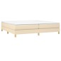 vidaXL Estructura de cama box spring tela color crema 200x200 cm vidaXL Estructura de cama box spring tela color crema 200x200 cm