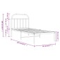 vidaXL Estructura de cama con cabecero metal negro 80x200 cm vidaXL Estructura de cama con cabecero metal negro 80x200 cm
