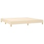 vidaXL Estructura de cama box spring tela color crema 200x200 cm vidaXL Estructura de cama box spring tela color crema 200x200 cm