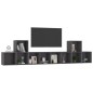 vidaXL Muebles de salón 5 piezas madera de ingeniería gris vidaXL Muebles de salón 5 piezas madera de ingeniería gris