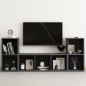 vidaXL Muebles de salón 3 piezas madera de ingeniería gris
