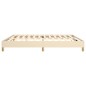 vidaXL Estructura de cama box spring tela color crema 200x200 cm vidaXL Estructura de cama box spring tela color crema 200x200 cm