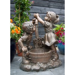 Set fuente y estanque para el jardin Ubbink, modelo Memphis 1387059