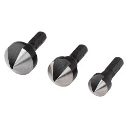 wolfcraft Conjunto avellanador de tres piezas acero 2584000 