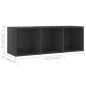 vidaXL Muebles de salón 4 piezas madera ingeniería gris brillo vidaXL Muebles de salón 4 piezas madera ingeniería gris brillo