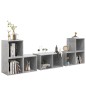 vidaXL Muebles de salón 6 piezas madera de ingeniería gris hormigón