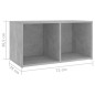 vidaXL Muebles de salón 6 piezas madera de ingeniería gris hormigón