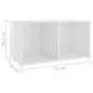 vidaXL Muebles de salón 6 piezas madera de ingeniería blanco brillo