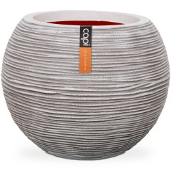 Capi Jarrón Nature Rib redondo marfil 62x48 cm KOFI271