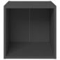 vidaXL Muebles de salón 8 piezas madera de ingeniería gris